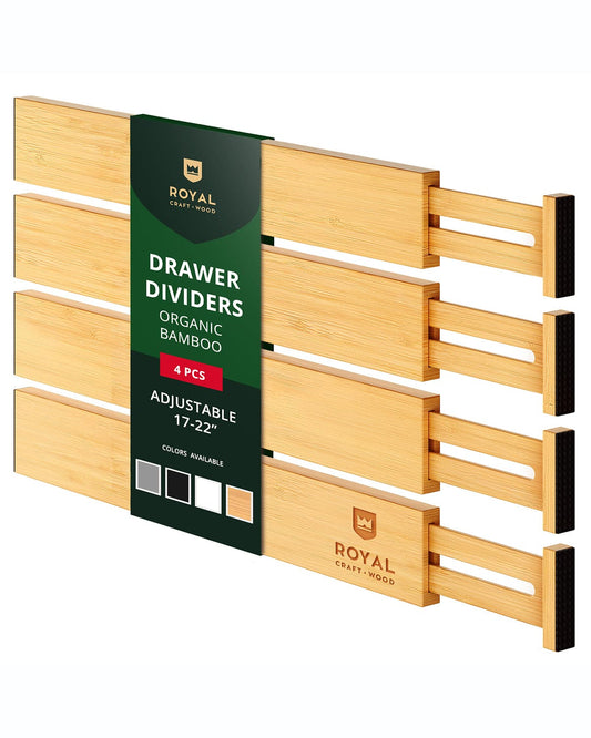 Bamboo Drawer Dividers 22”